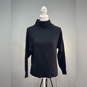Black Magaschoni Ribbed Dolman Sweater Size S EUC